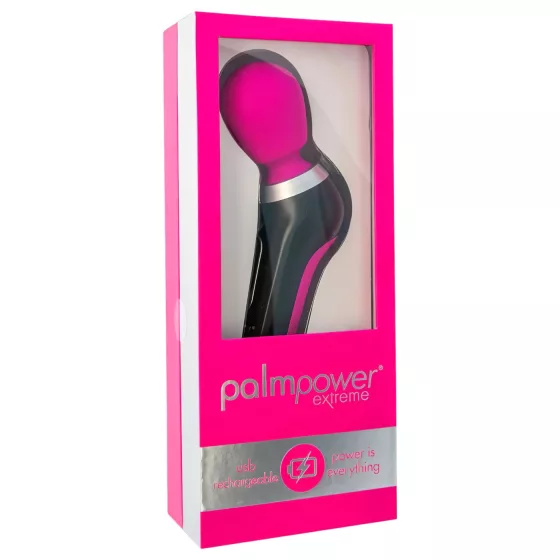 PalmPower Extreme Wand - Rechargeable Massager Vibrator (Pink-Black) 