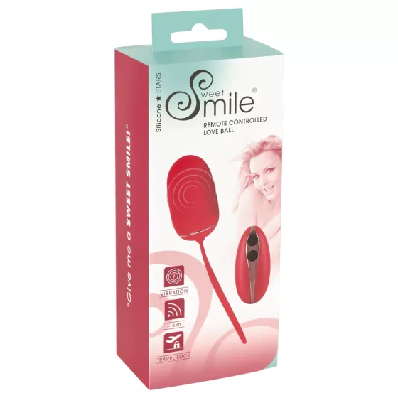SMILE Love Ball - Rechargeable Wireless Vibrating Egg (Red)