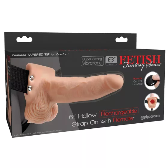 Fetish Strap-On 6 - Adjustable Hollow Vibrator (Natural)