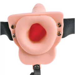   Pipedream - Fetish Strap-On 6 - strap-on, hollow vibrator (flesh-coloured)