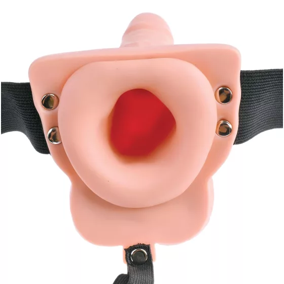 Pipedream - Fetish Strap-On 6 - strap-on, hollow vibrator (flesh-coloured)