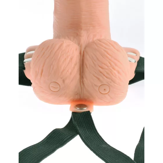 Fetish Strap-On 6 - Adjustable Hollow Vibrator (Natural)