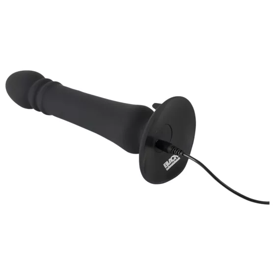 Black Velvets - rechargeable thrusting anal vibrator (black)