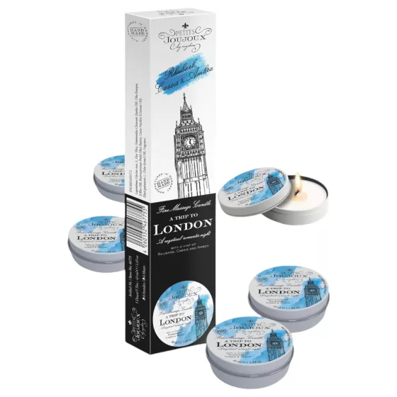 Petits Joujoux London Massage Candle - Rhubarb & Amber (5x43ml)