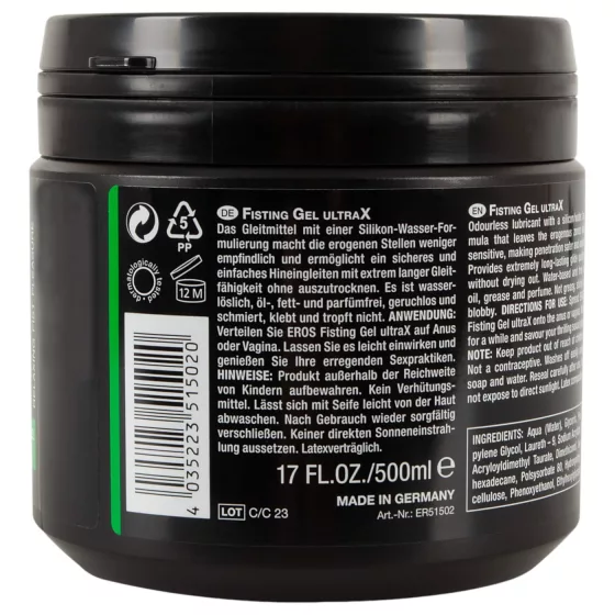 EROS Fisting - Intense Lubricant Gel (500ml)