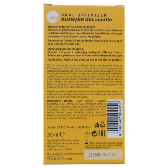 Vanilla Flavored Oral Pleasure Gel (50ml)