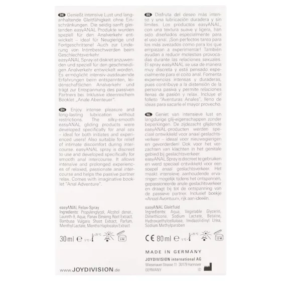 EasyANAL - Care and Lubricant Set (2 pcs)