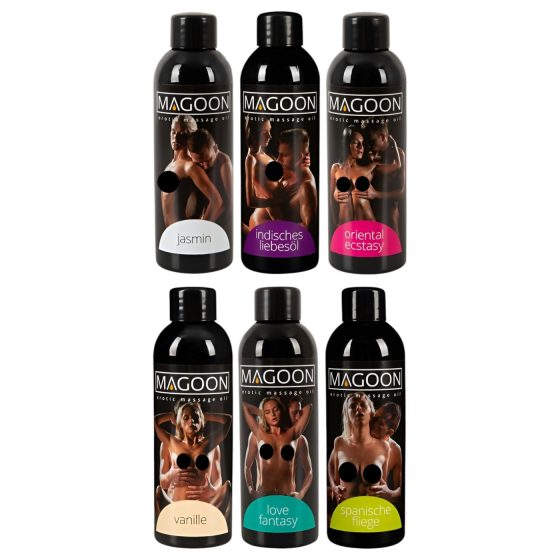 Magoon Massage Oil Set (6 bottles, 100ml each)