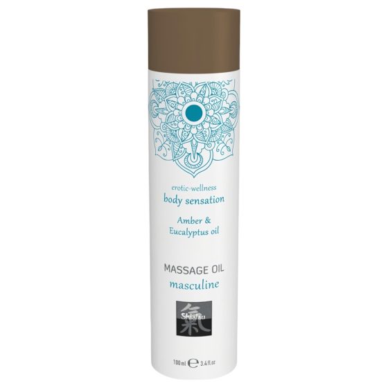 Shiatsu Masculine Massage Oil - Amber & Eucalyptus Scent (100ml)