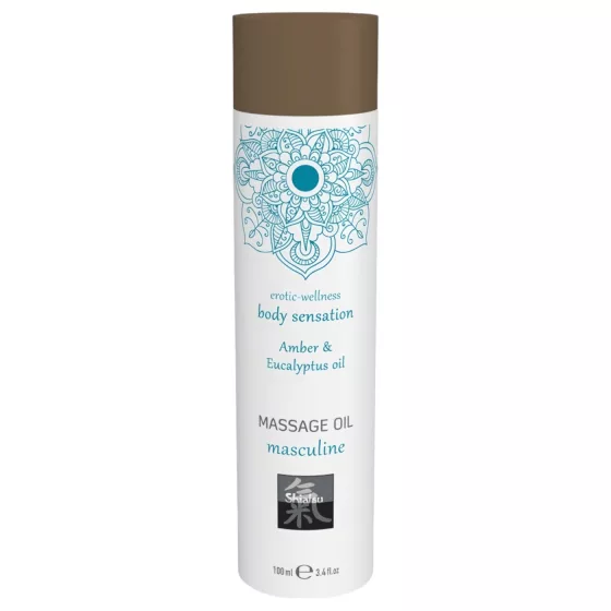 Shiatsu Masculine Massage Oil - Amber & Eucalyptus Scent (100ml)