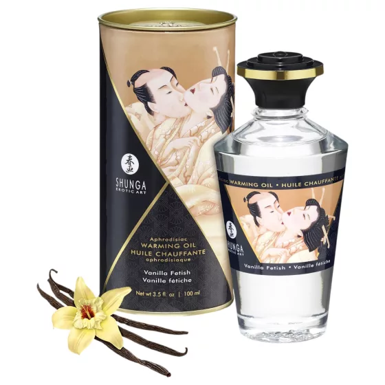 Shunga Warming Massage Oil - Vanilla (100ml)