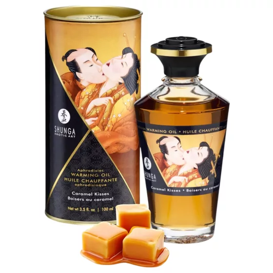 Shunga Warming Massage Oil - Caramel (100ml)