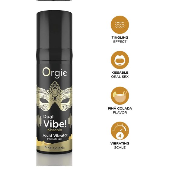 Orgie Dual Vibe! - Liquid Vibrator - Pinã Colada (15ml)