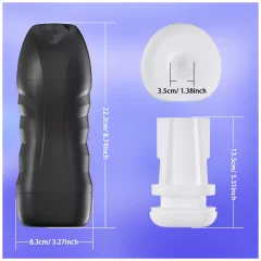 AlvUp - suction and vibrating masturbator (black)