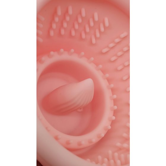 Lonely - rechargeable, waterproof suction-licker chest vibrator (pink)