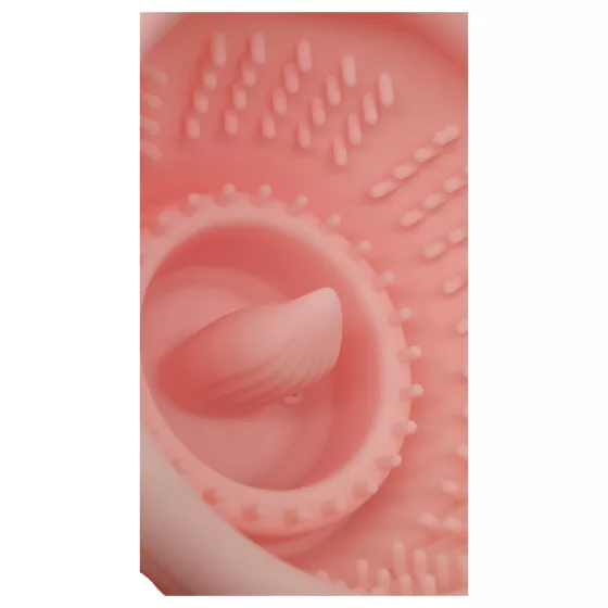 Lonely - Waterproof Pink Suction & Licking Breast Vibrator, Rechargeable
