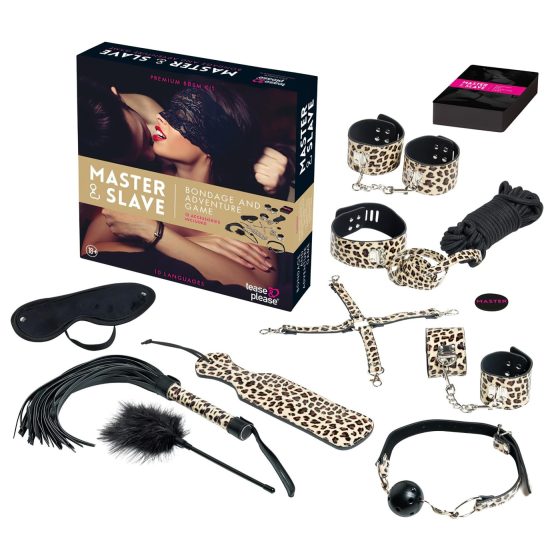 Master & Sub - Bondage Play Set (Brown-Black)