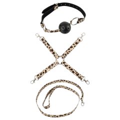 Master & Sub - Bondage Play Set (Brown-Black)