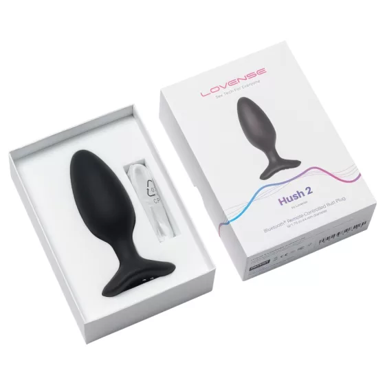 LOVENSE HUSH 2 M - smart anal vibrator (45 mm) - black