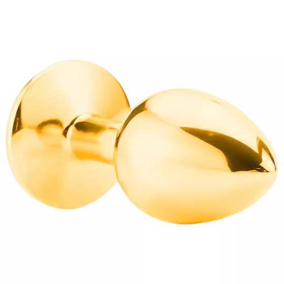 Sunfo - Gold Metal Anal Plug with Red Gem