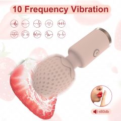   Sunfo Strawberry - battery operated, waterproof mini massager (pink)
