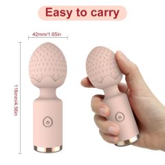   Sunfo Strawberry - battery operated, waterproof mini massager (pink)