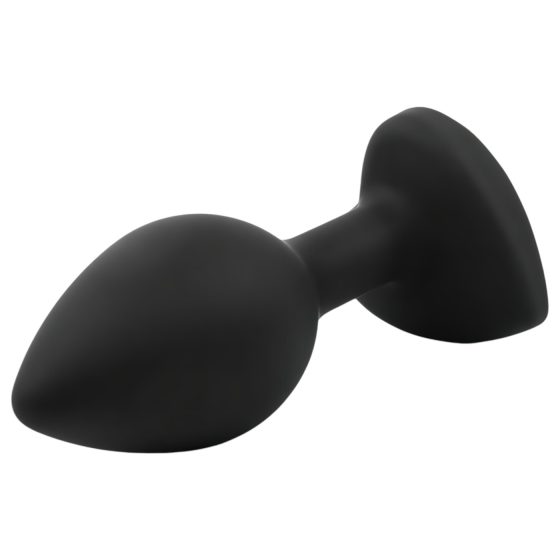 Sunfo - Heart Gem Silicone Anal Plug (Black and White)