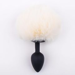 Sunfo - Bunny Tail Anal Plug (Black & White)