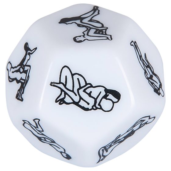 12-Sided Romance Dice - White