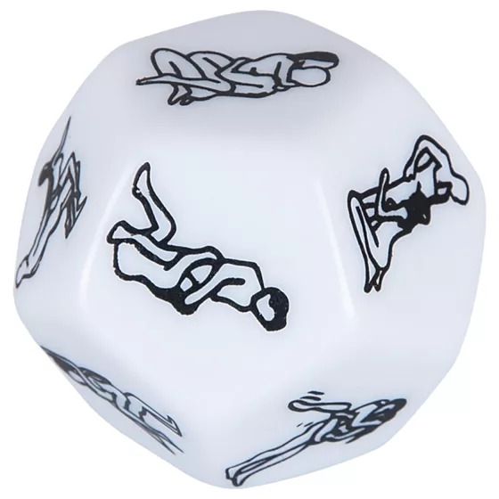 12-Sided Erotic Dice - White