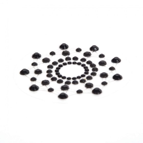 Sparkling diamonds bud sticker (black)