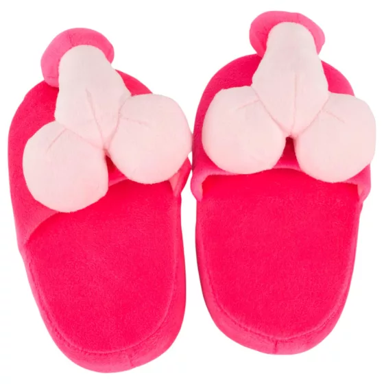 Pink Plush Slippers - Novelty Shape