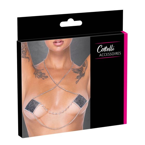Cottelli - decorative nipple sticker (silver)