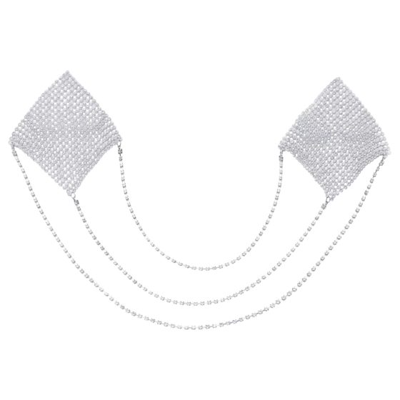Cottelli - chain nipple sticker (silver)