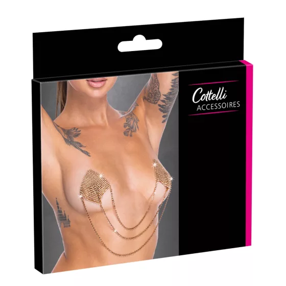 Cottelli - Gold Chain Nipple Stickers