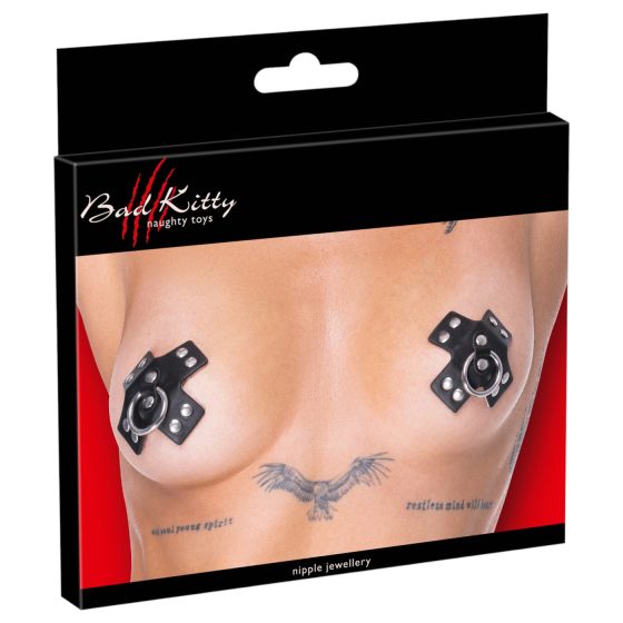 Cottelli - pierced nipple sticker (black)