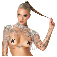 Bad Kitty - chain shoulder ornament (silver)