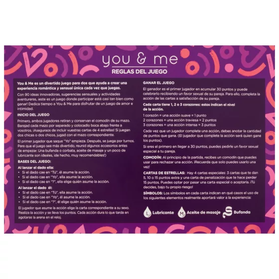 you & me - erotic couples’ game (Spanish)