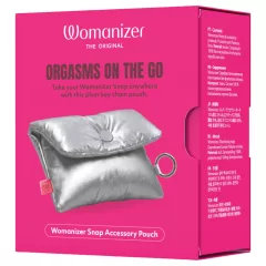 Womanizer Snap - storage pouch with keyring (silver)