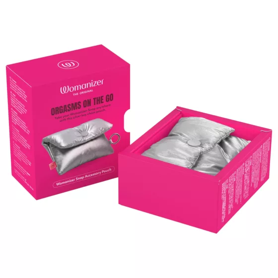 Womanizer Snap - storage pouch with keyring (silver)