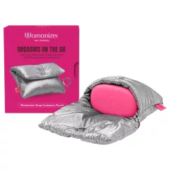 Womanizer Snap - storage pouch with keyring (silver)