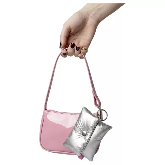 Womanizer Snap - storage pouch with keyring (silver)