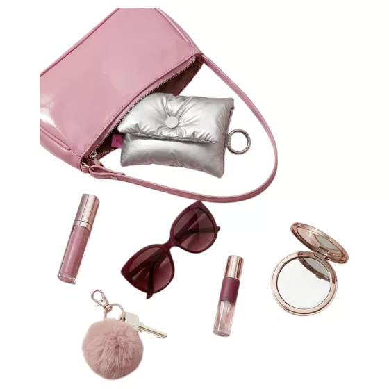 Womanizer Snap - storage pouch with keyring (silver)