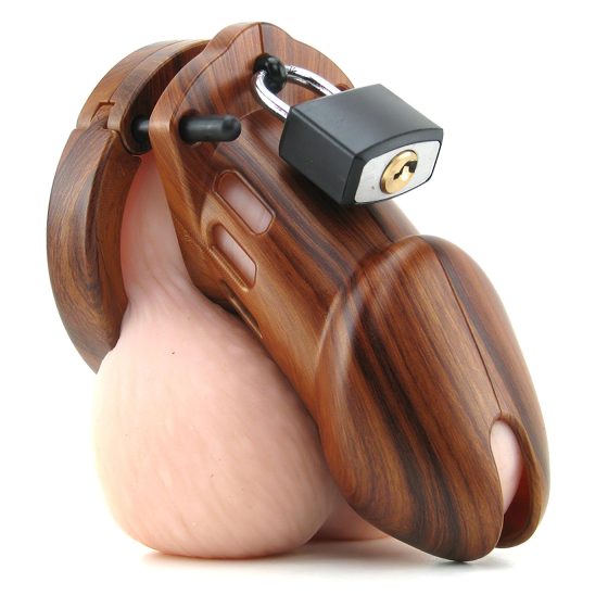 CB-6000 - Luxury Wooden Locking Chastity Cage