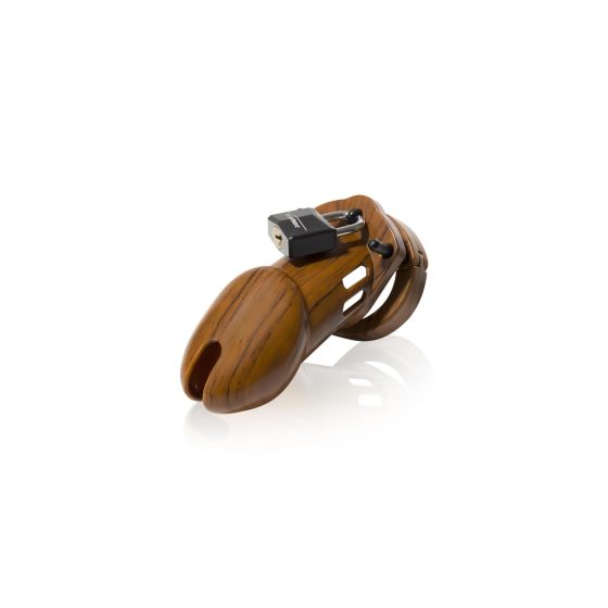 CB-6000 - Luxury Wooden Locking Chastity Cage