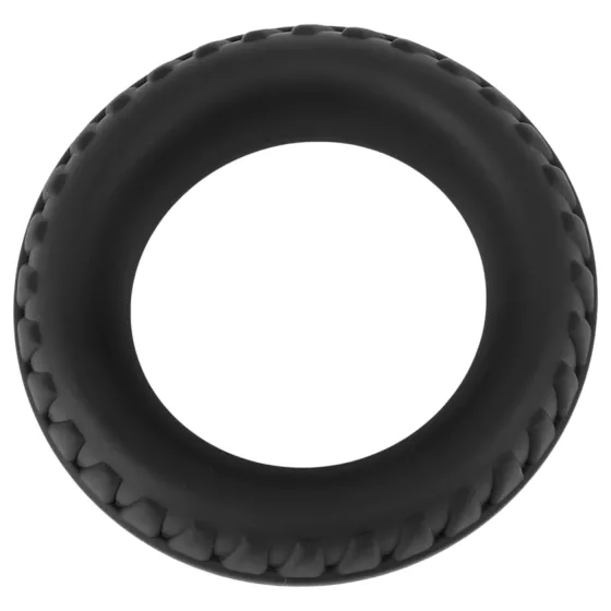 Pulselock Forge - tyre-pattern silicone cock ring (black) - 35 mm