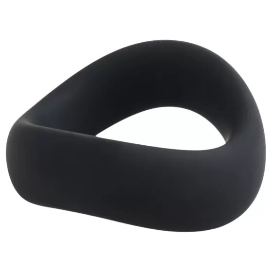 Pulselock Cocktura - twisted silicone penis ring (black) - 45 mm