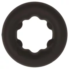   Pulselock Cocktura - dotted silicone penis ring (black) - 27 mm