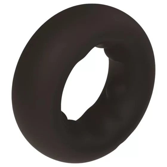 Pulselock Cocktura - dotted silicone penis ring (black) - 27 mm