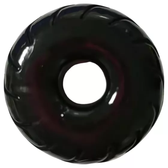 Pulselock Forge - wheel-patterned TPE penis ring (black) - 19 mm